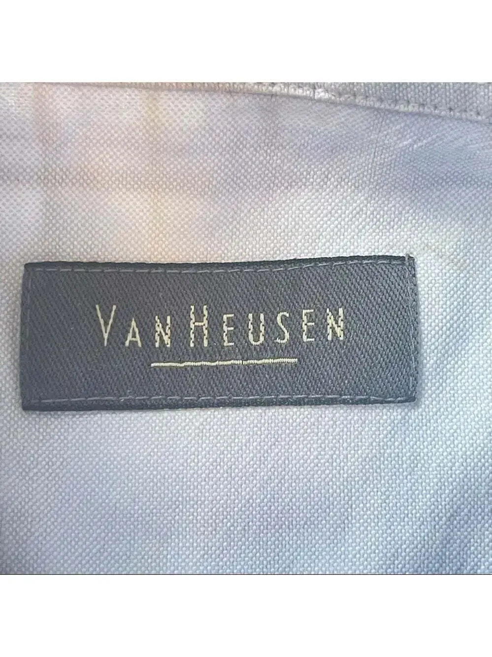 Van Heusen S White Blue Plaid Short Sleeve Casual Button Front Dress Shi…